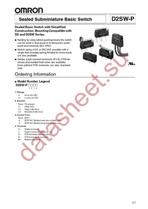 D2SW-P01L3B datasheet  